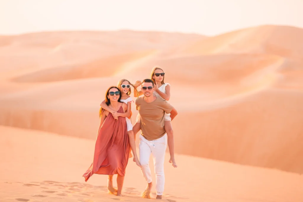 Family Desert Safari Dubai - Camel Ride with Kids